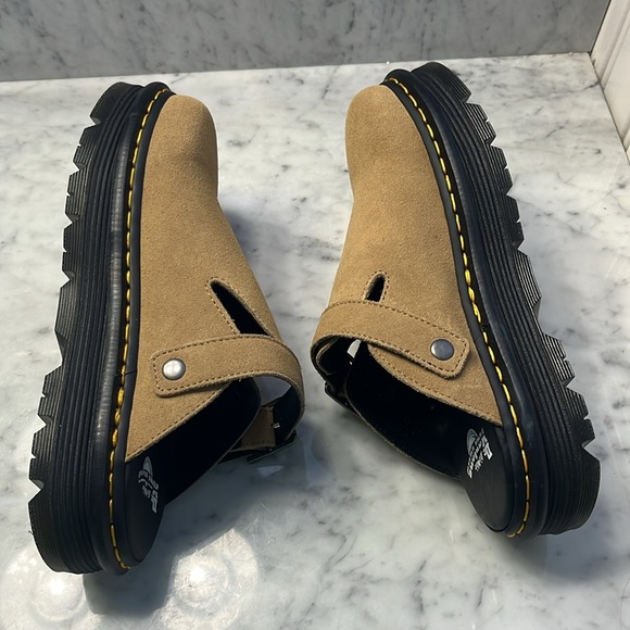 Dr. Martens Zebzag Suede Platform Mules 10 Ladies / 9 Mens NEW - Picture 7 of 14